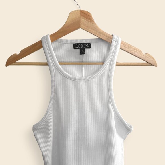 J. Crew New Favorite Tank Top in Vintage Rib, White, Small NWOT - Picture 2 of 4